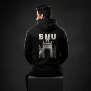 "BHU" Black Pullover Hoodie