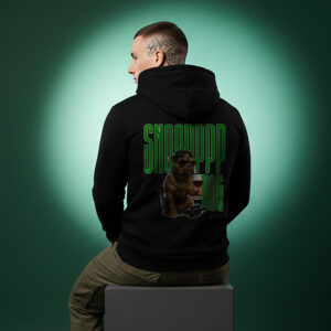 Black Snoop Dog Cartoon Pullover Hoodie